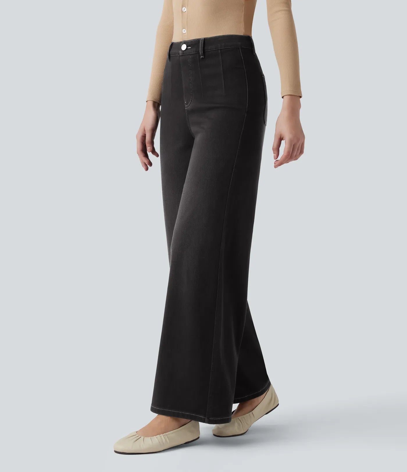 Haurelle Flex™ – Mid Rise Sculpt Wide Leg Jeans