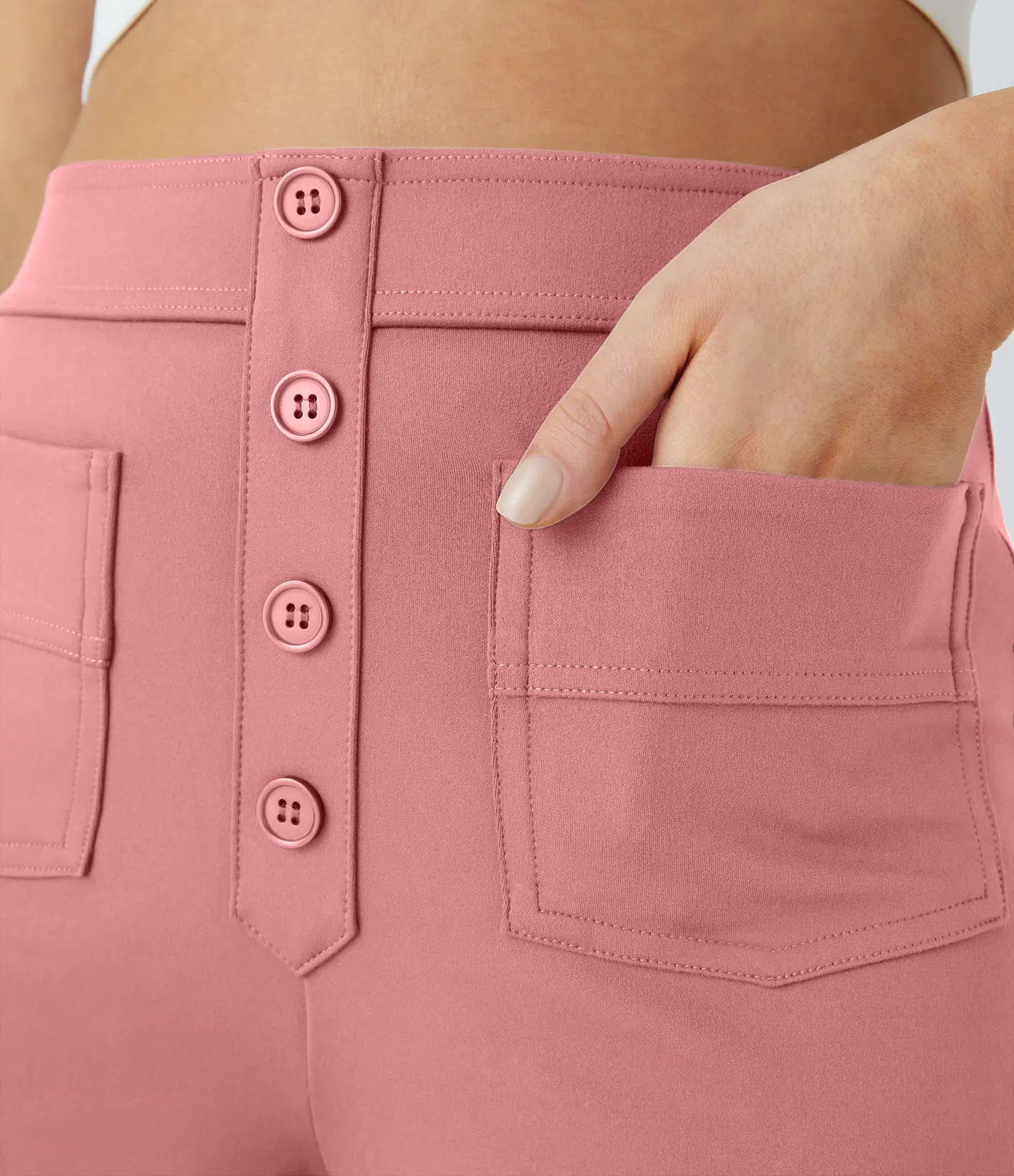 Haurelle Flex™ – High Waist Straight Leg Utility Pants
