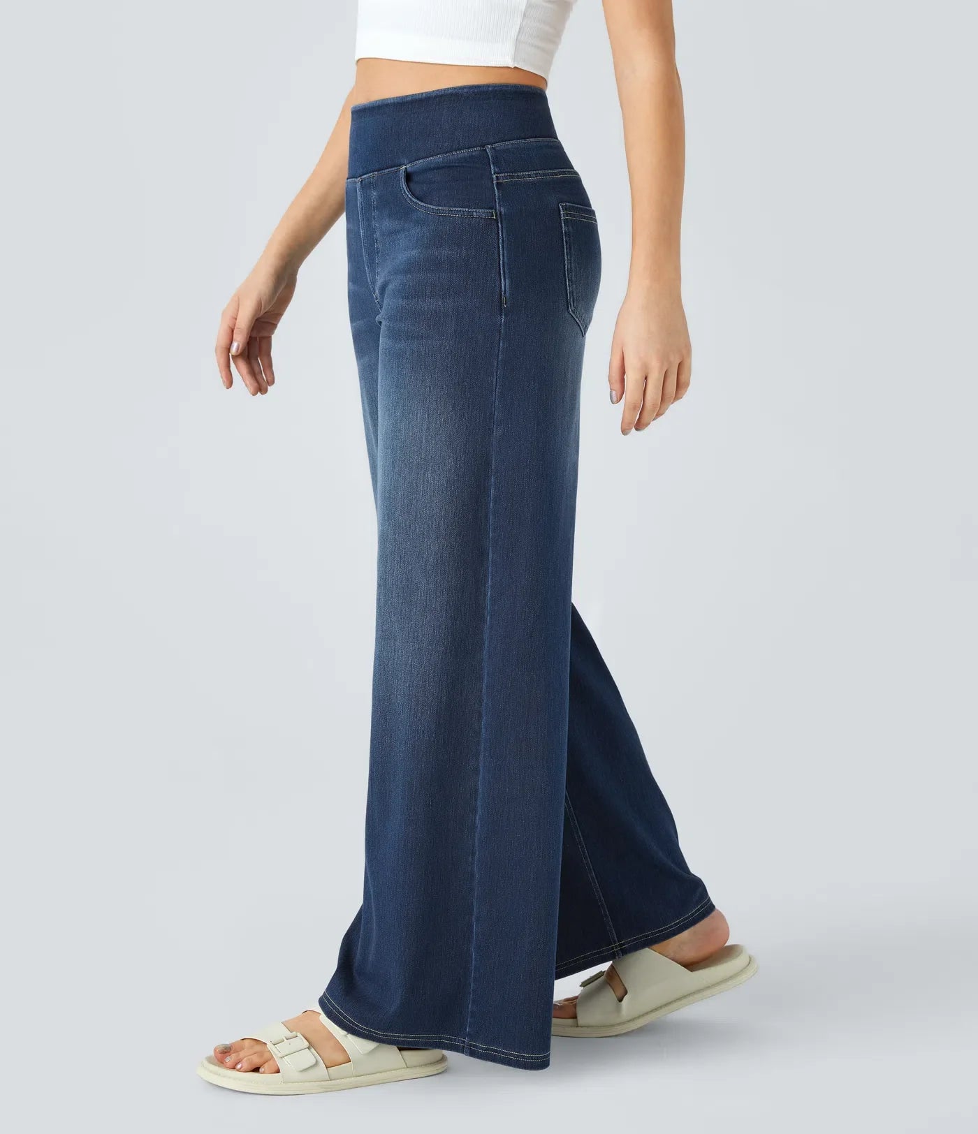 Haurelle Flex™ – High Waist Stretch Baggy Jeans