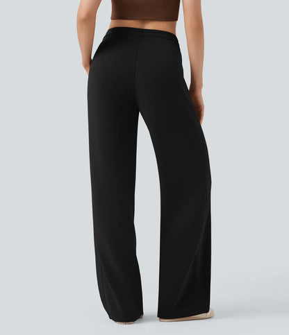 Haurelle Ease™ – Mid Rise Drawstring Straight Leg Pants