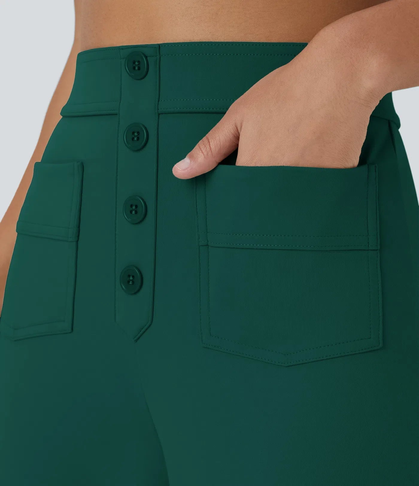 Haurelle Flex™ – High Waist Straight Leg Utility Pants