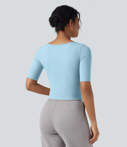 Haurelle Airy™ – Soft Touch V-Neck Shirt