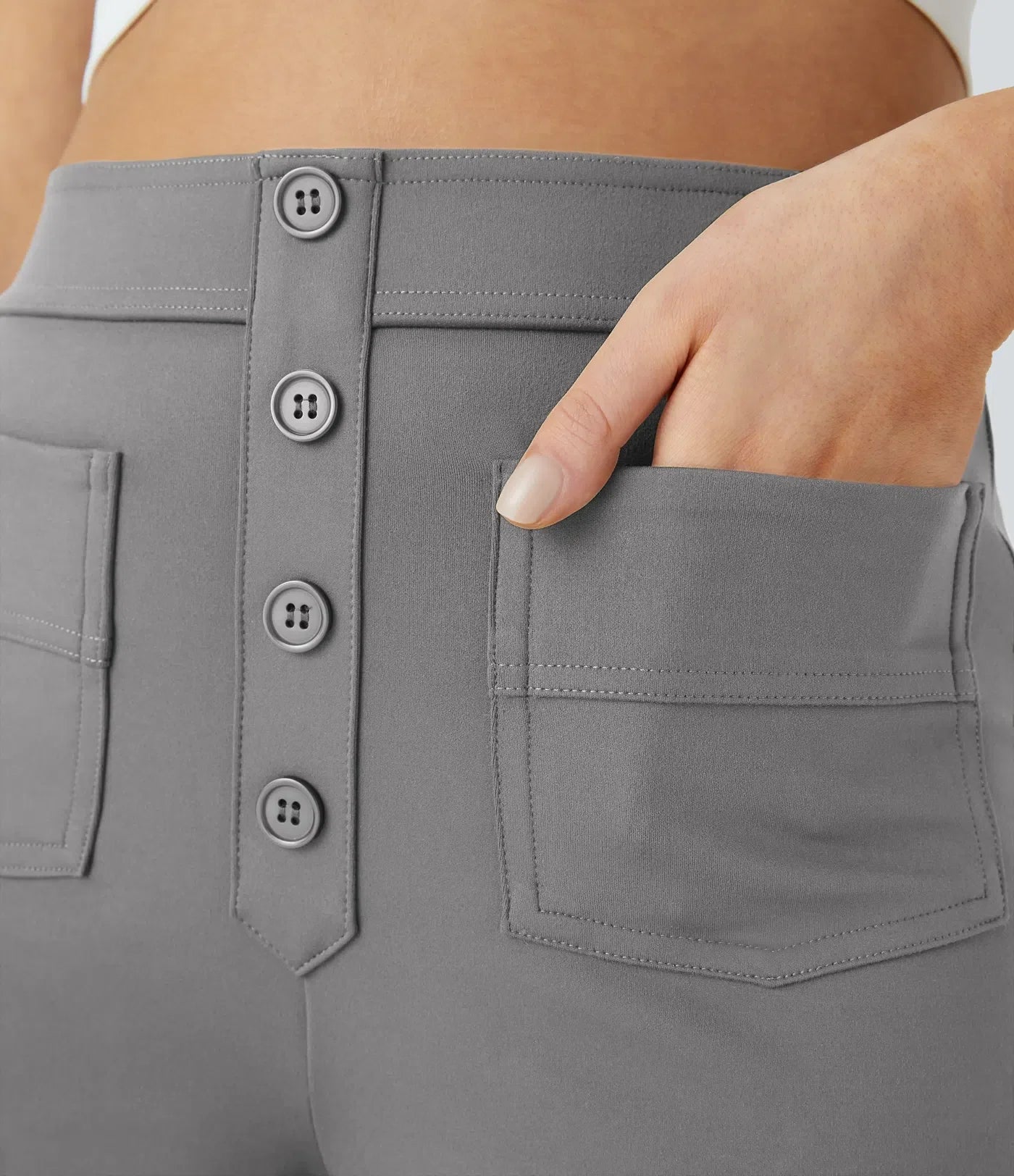 Haurelle Flex™ – High Waist Straight Leg Utility Pants