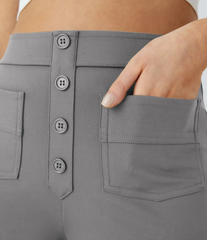 Haurelle Flex™ – High Waist Straight Leg Utility Pants