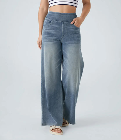 Haurelle Flex™ – High Waist Stretch Baggy Jeans