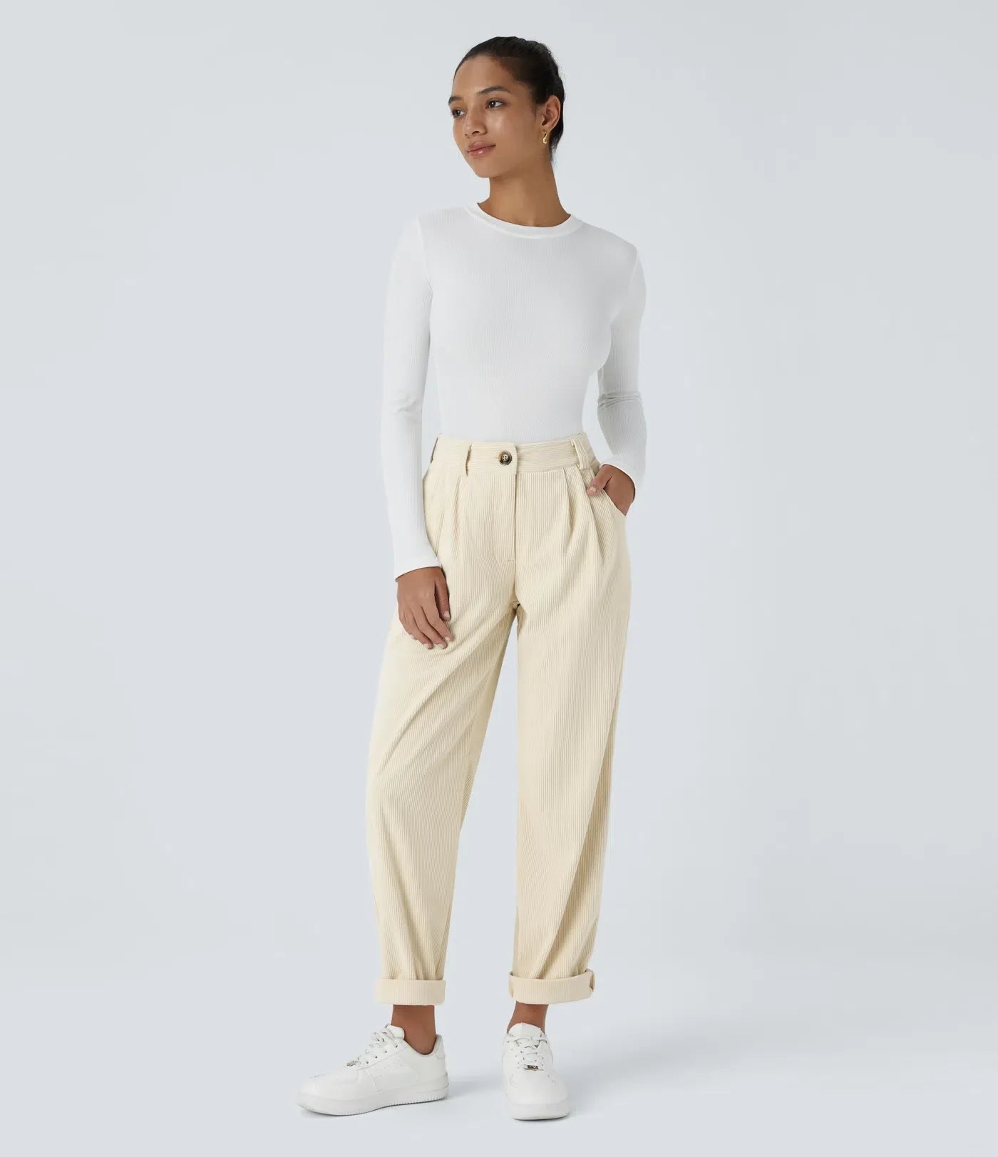 Haurelle Cord™ – Mid Rise Corduroy Pants