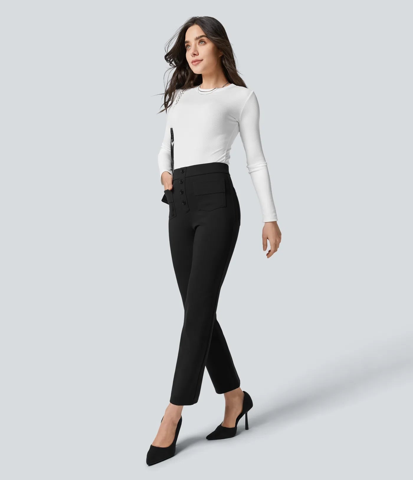 Haurelle Flex™ – High Waist Stretch Work Pants