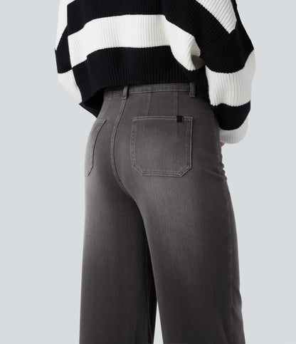 Haurelle Flex™ – Mid Rise Sculpt Wide Leg Jeans