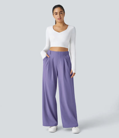Haurelle Flex™ – Stretch High Waist Straight Leg Pants