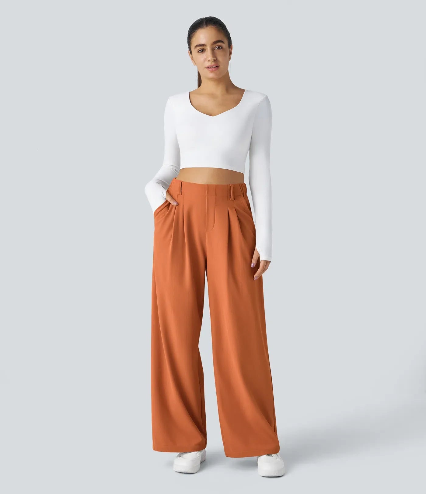 Haurelle Flex™ – Stretch High Waist Straight Leg Pants
