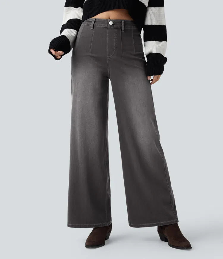 Haurelle Flex™ – Mid Rise Sculpt Wide Leg Jeans