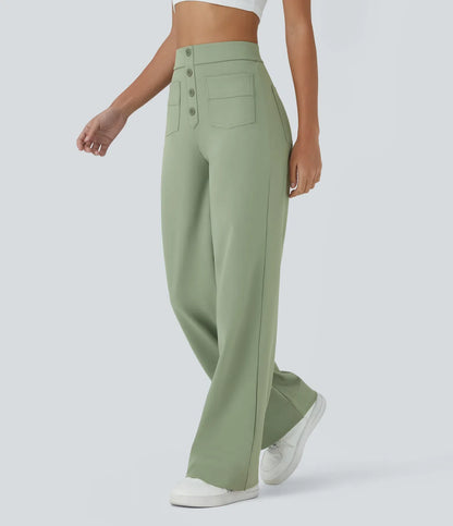 Haurelle Flex™ – High Waist Straight Leg Utility Pants