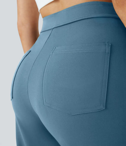 Haurelle Flex™ – High Waist Straight Leg Utility Pants