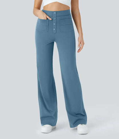 Haurelle Flex™ – High Waist Straight Leg Utility Pants