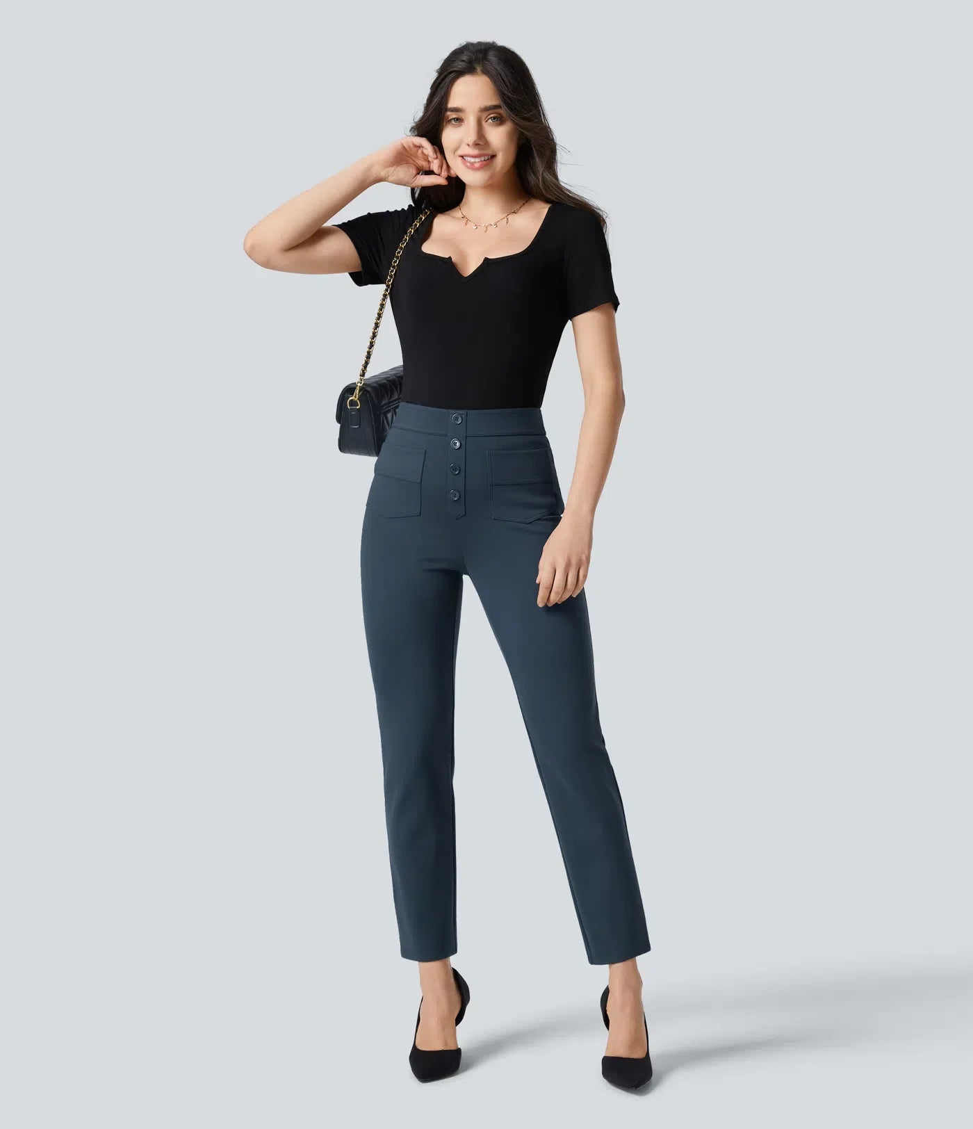 Haurelle Flex™ – High Waist Stretch Work Pants