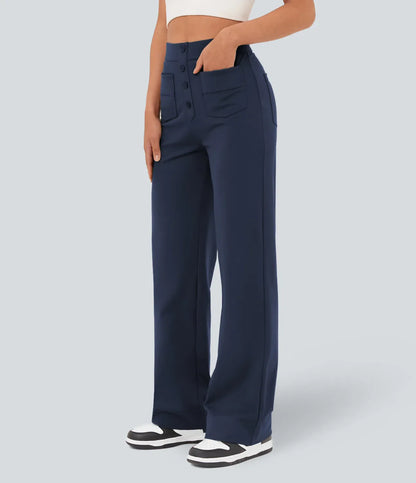 Haurelle Flex™ – High Waist Straight Leg Utility Pants