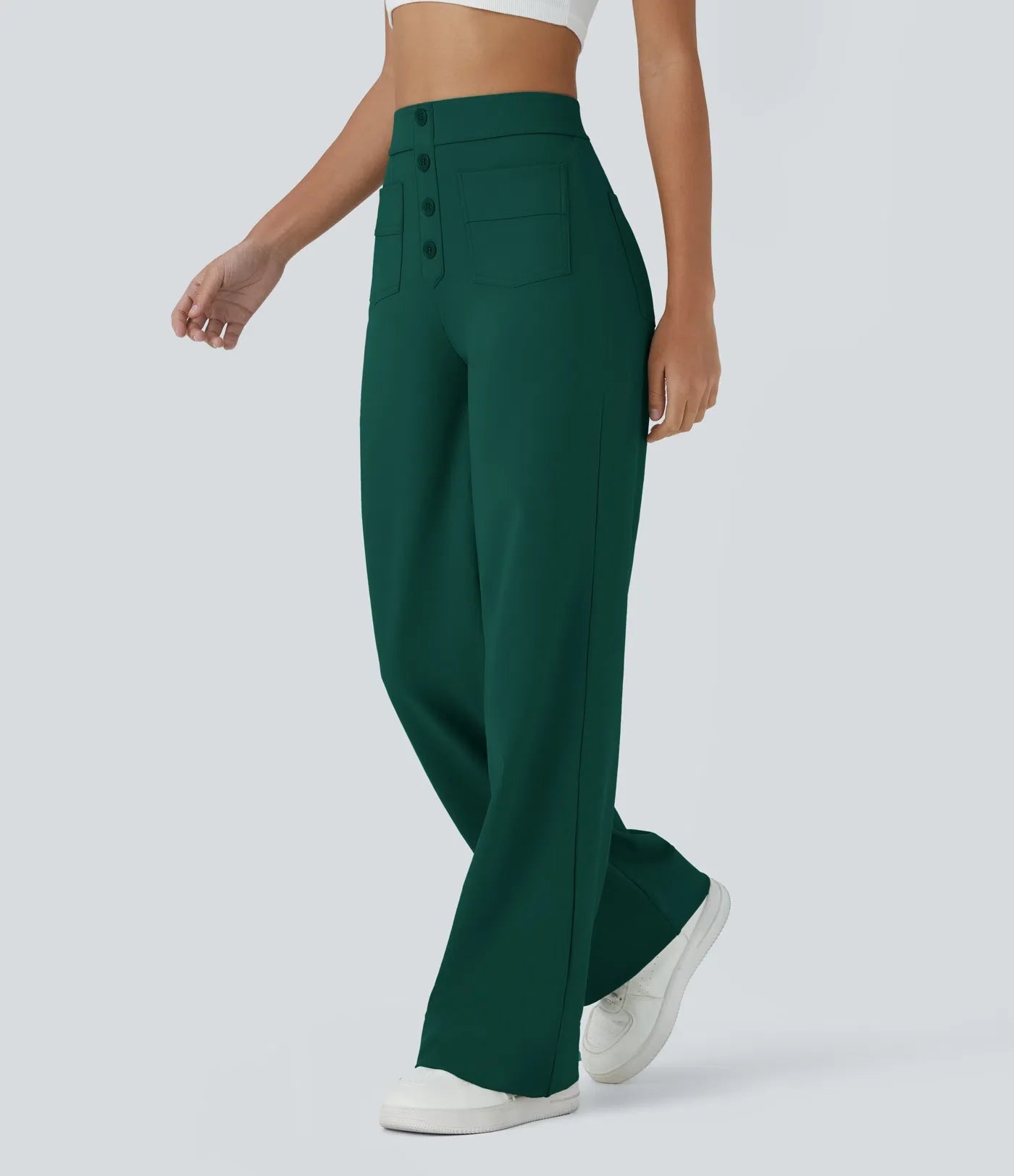 Haurelle Flex™ – High Waist Straight Leg Utility Pants