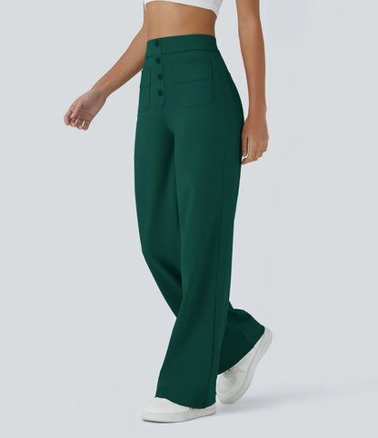 Haurelle Flex™ – High Waist Straight Leg Utility Pants