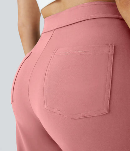 Haurelle Flex™ – High Waist Straight Leg Utility Pants