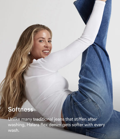 Haurelle Flex™ – High Waist Stretch Baggy Jeans