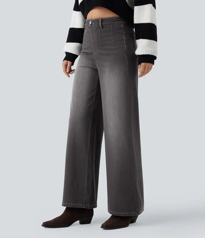 Haurelle Flex™ – Mid Rise Sculpt Wide Leg Jeans