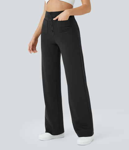 Haurelle Flex™ – High Waist Straight Leg Utility Pants