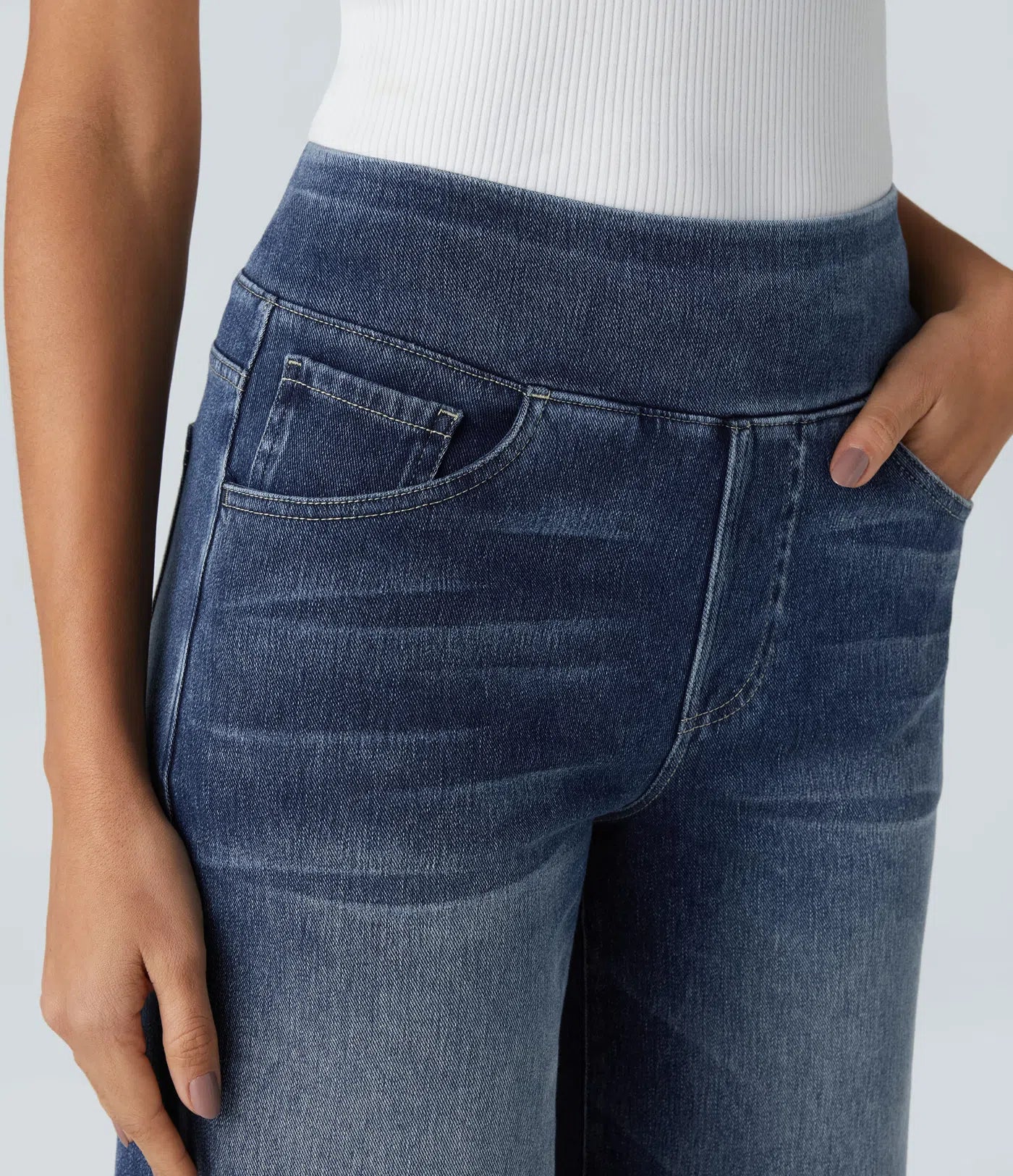 Haurelle Flex™ – High Waist Stretch Baggy Jeans