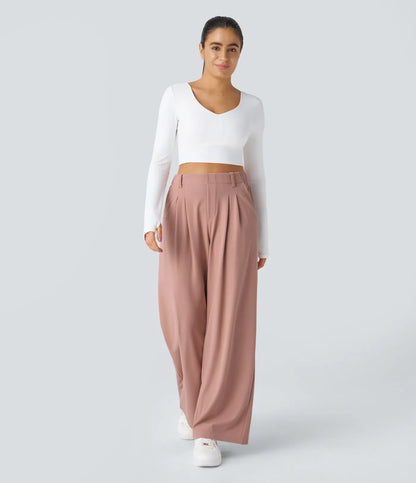 Haurelle Flex™ – Stretch High Waist Straight Leg Pants