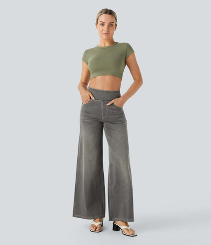 Haurelle Flex™ – High Waist Stretch Baggy Jeans