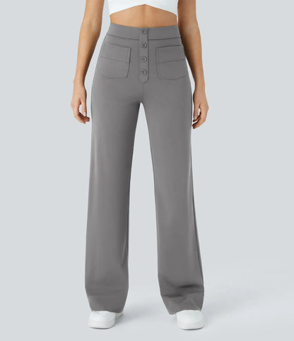 Haurelle Flex™ – High Waist Straight Leg Utility Pants