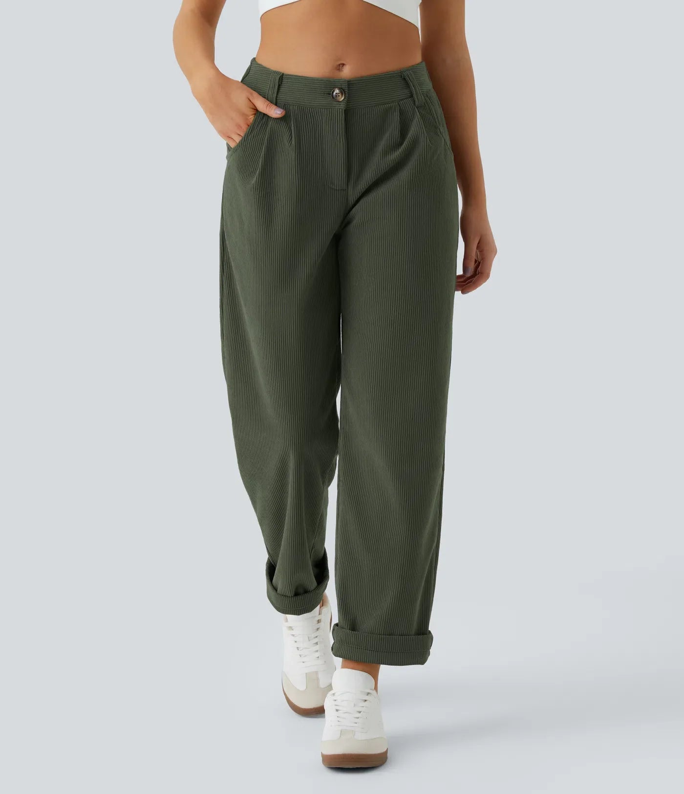 Haurelle Cord™ – Mid Rise Corduroy Pants
