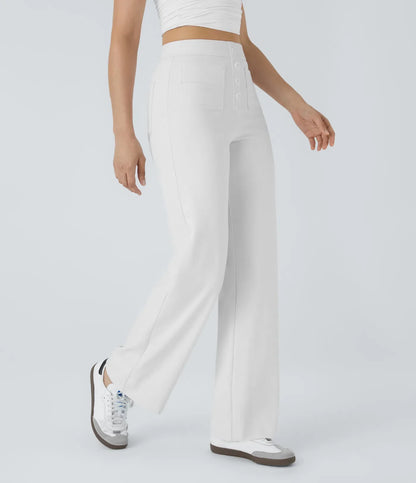 Haurelle Flex™ – High Waist Straight Leg Utility Pants