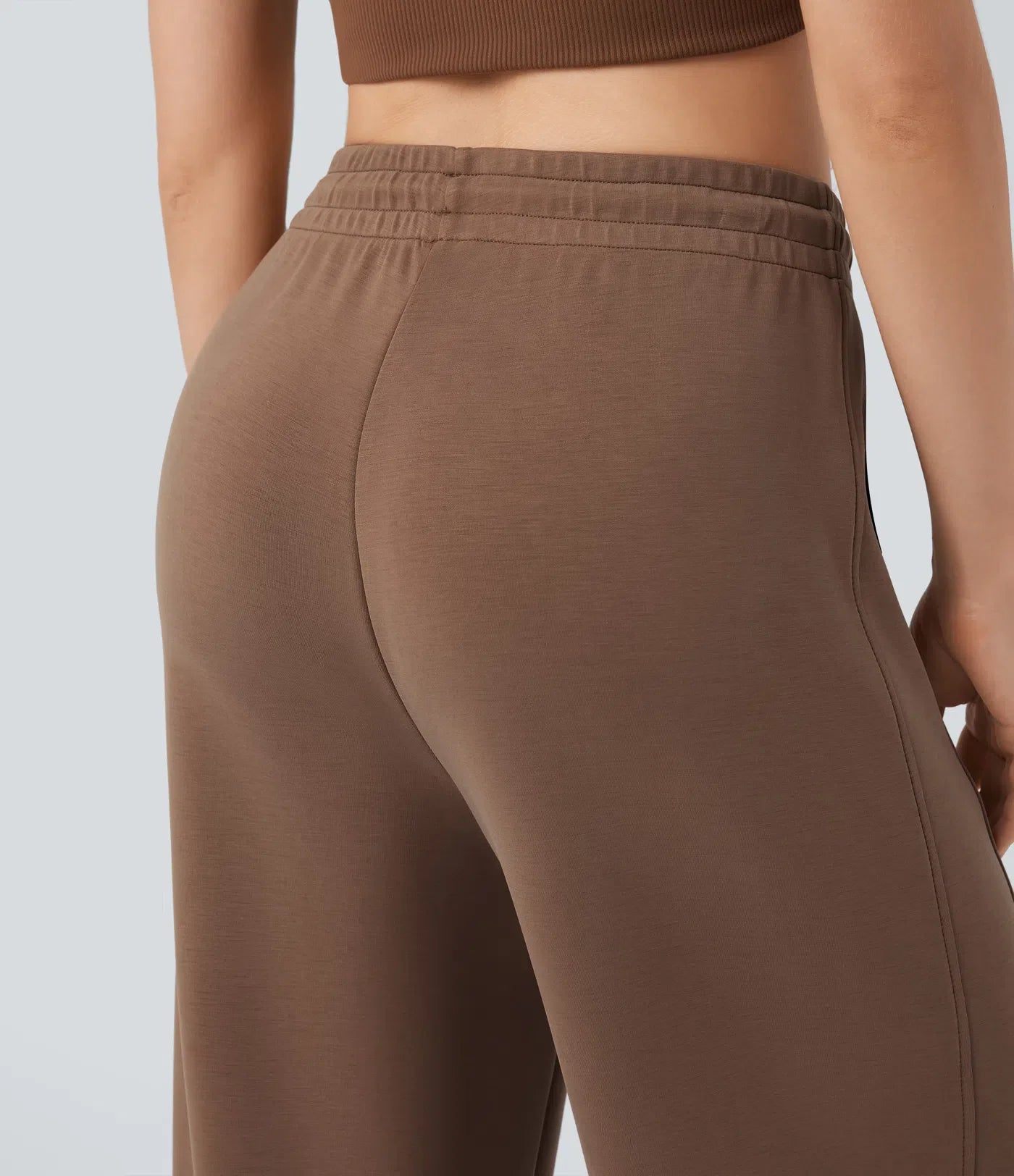 Haurelle Ease™ – Mid Rise Drawstring Straight Leg Pants