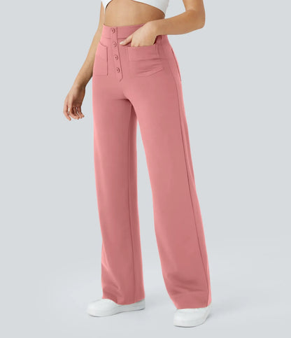 Haurelle Flex™ – High Waist Straight Leg Utility Pants