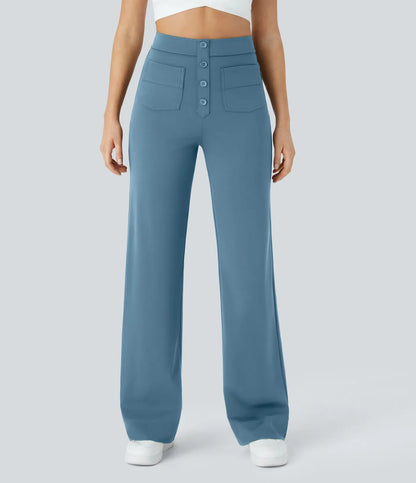 Haurelle Flex™ – High Waist Straight Leg Utility Pants