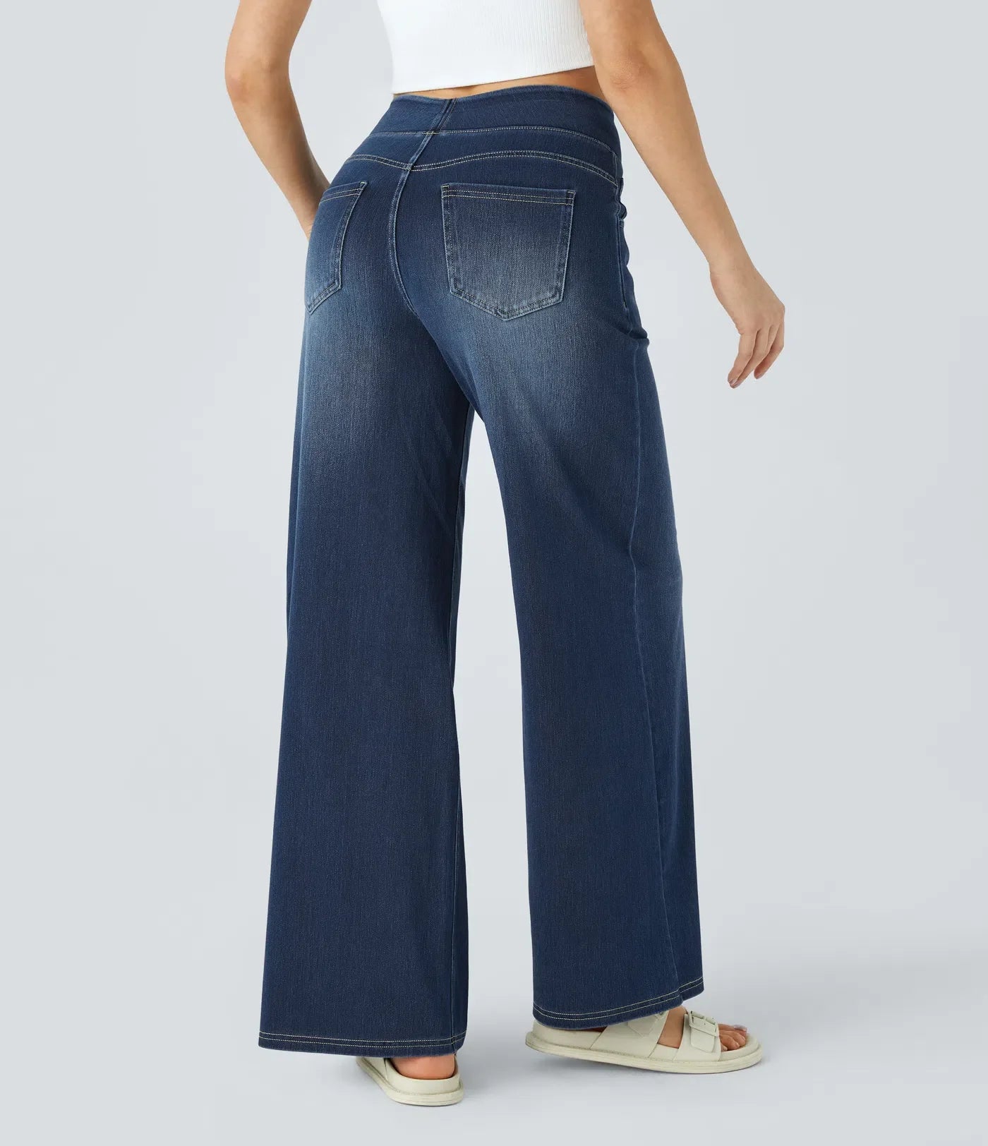 Haurelle Flex™ – High Waist Stretch Baggy Jeans