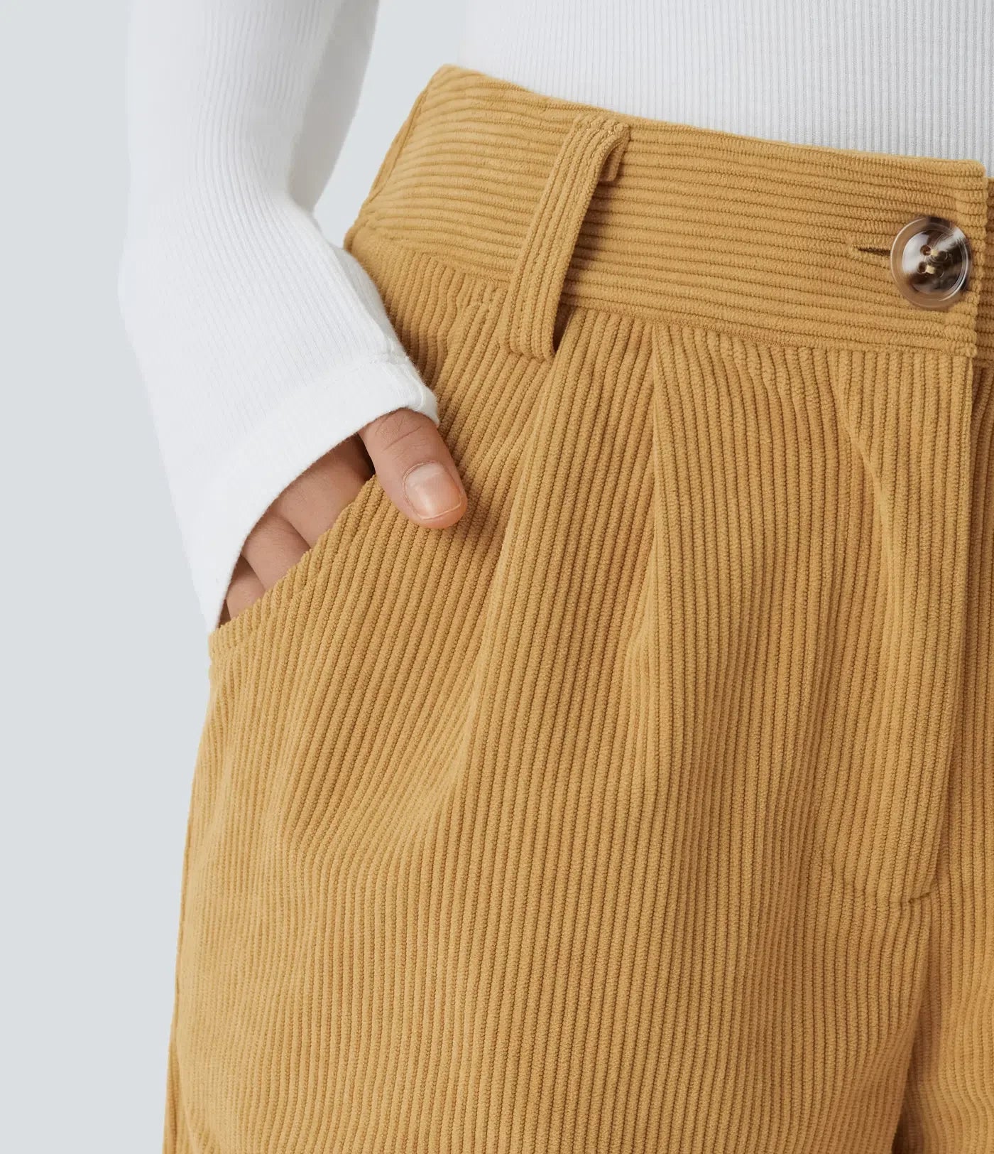 Haurelle Cord™ – Mid Rise Corduroy Pants