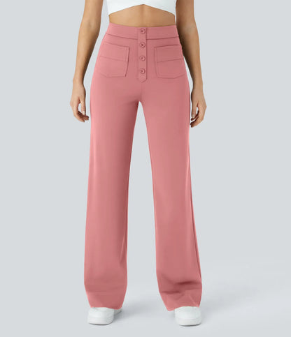 Haurelle Flex™ – High Waist Straight Leg Utility Pants