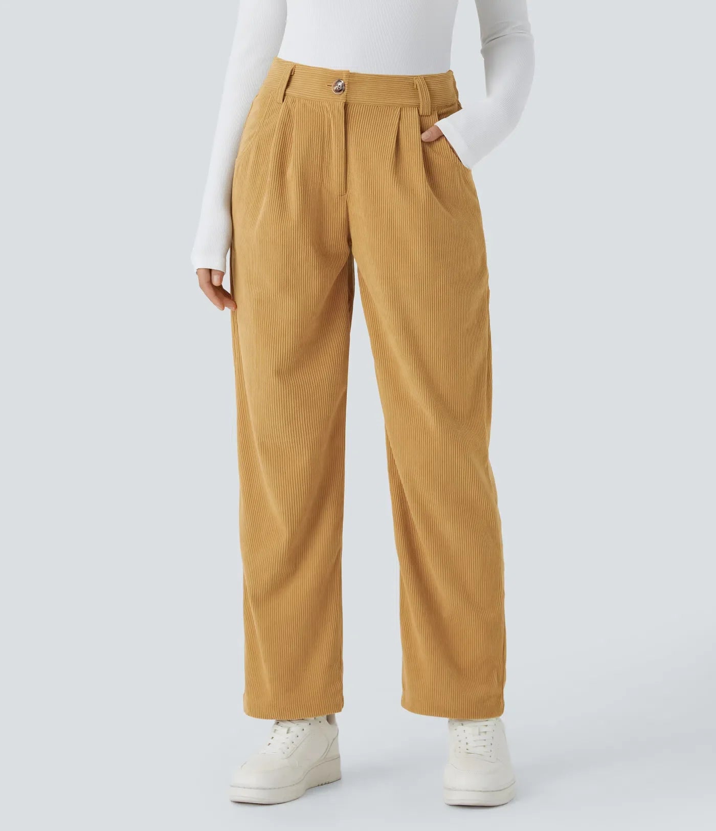 Haurelle Cord™ – Mid Rise Corduroy Pants