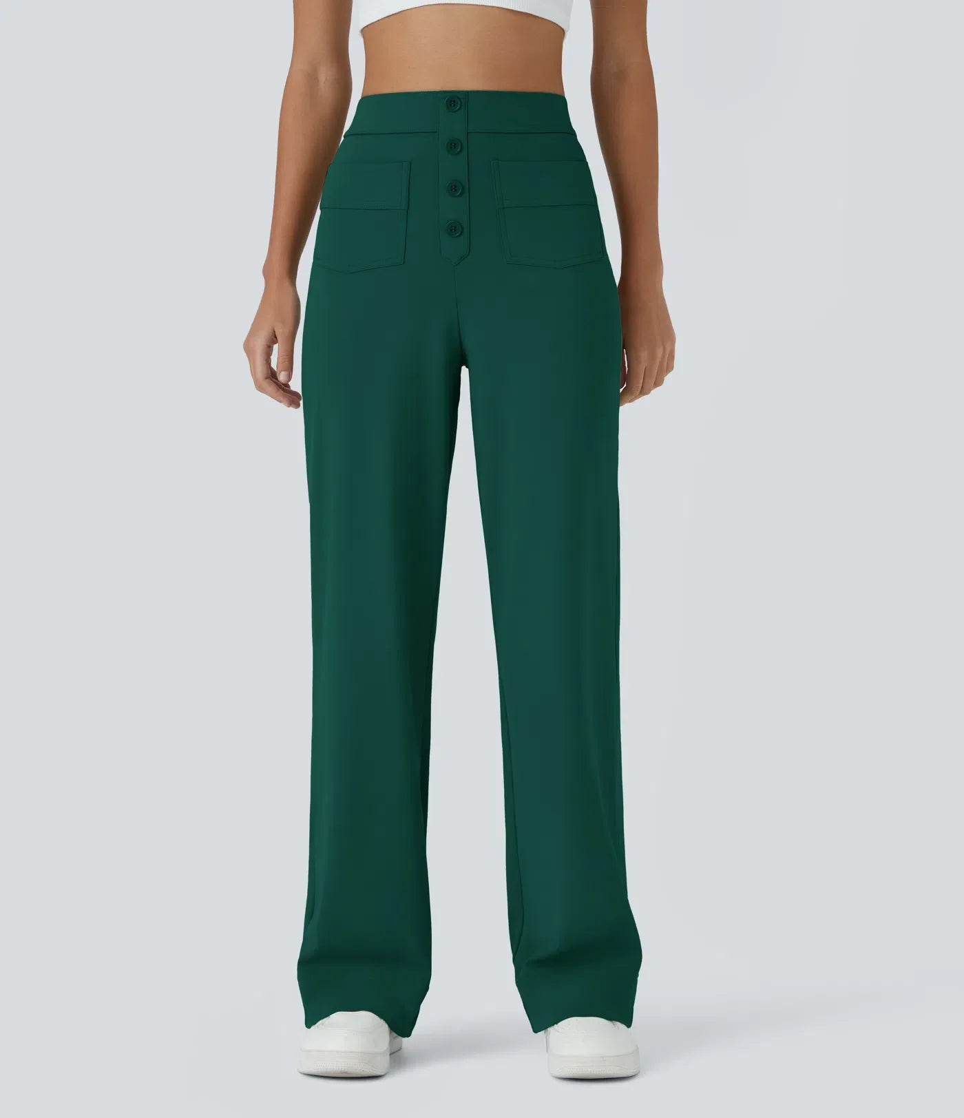 Haurelle Flex™ – High Waist Straight Leg Utility Pants