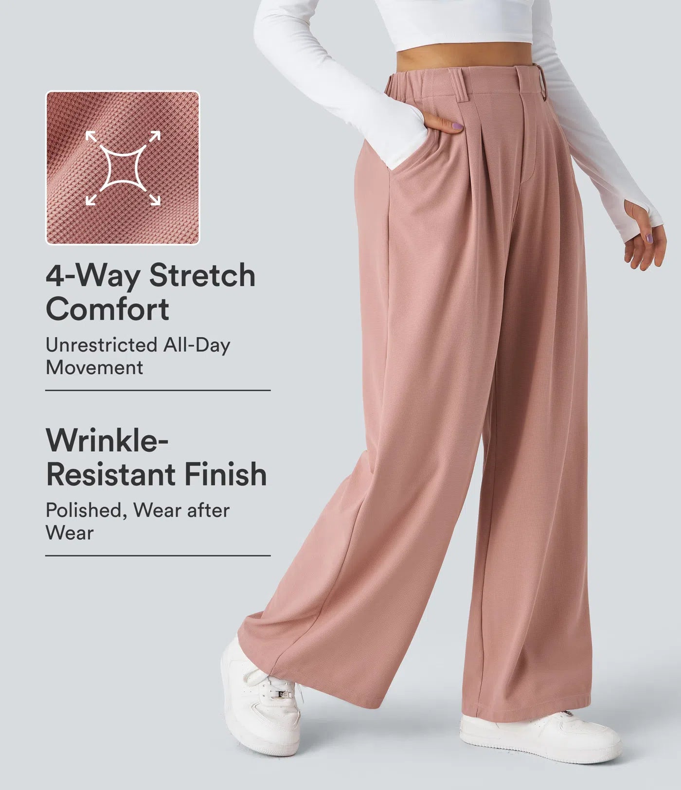 Haurelle Flex™ – Stretch High Waist Straight Leg Pants
