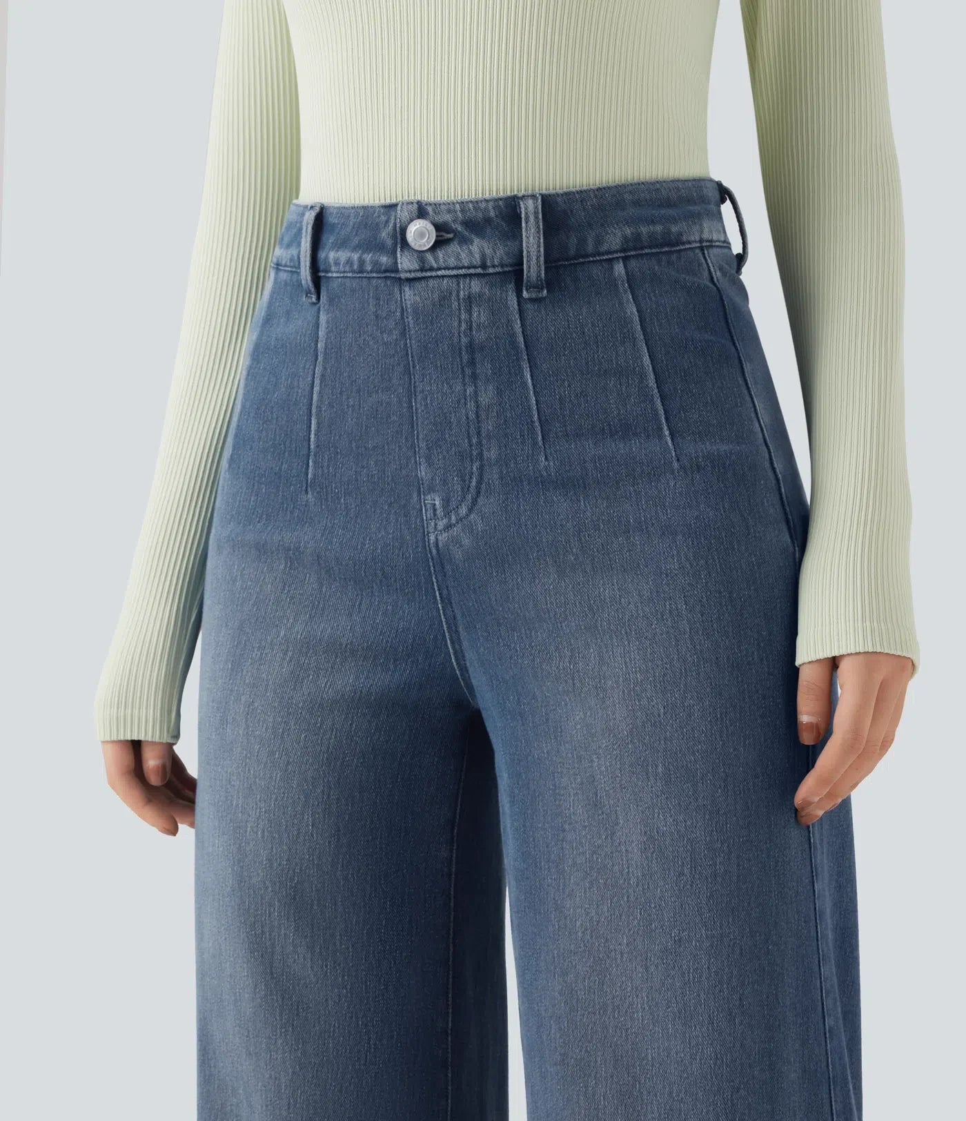 Haurelle Flex™ – Mid Rise Sculpt Wide Leg Jeans