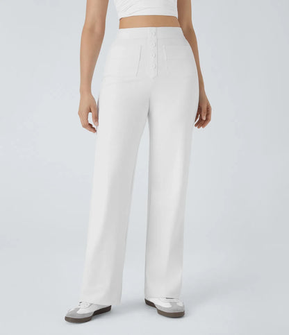 Haurelle Flex™ – High Waist Straight Leg Utility Pants