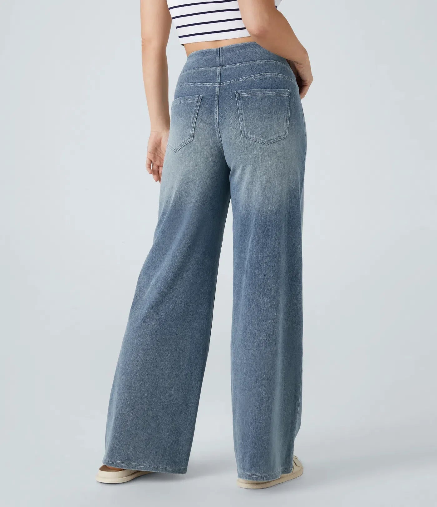 Haurelle Flex™ – High Waist Stretch Baggy Jeans