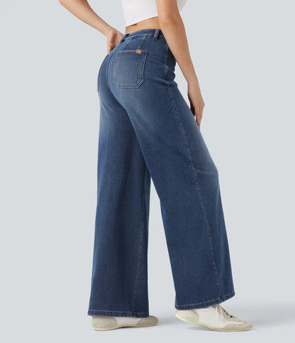 Haurelle Flex™ – Mid Rise Sculpt Wide Leg Jeans