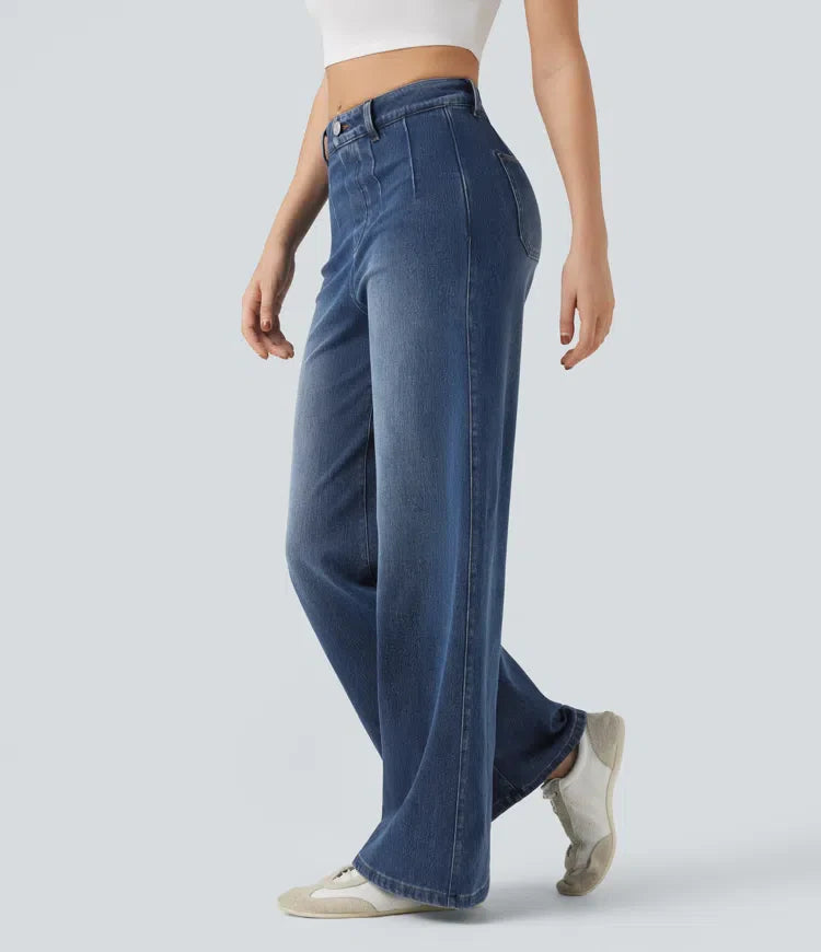 Haurelle Flex™ – Mid Rise Sculpt Wide Leg Jeans