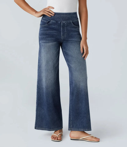 Haurelle Flex™ – High Waist Stretch Baggy Jeans