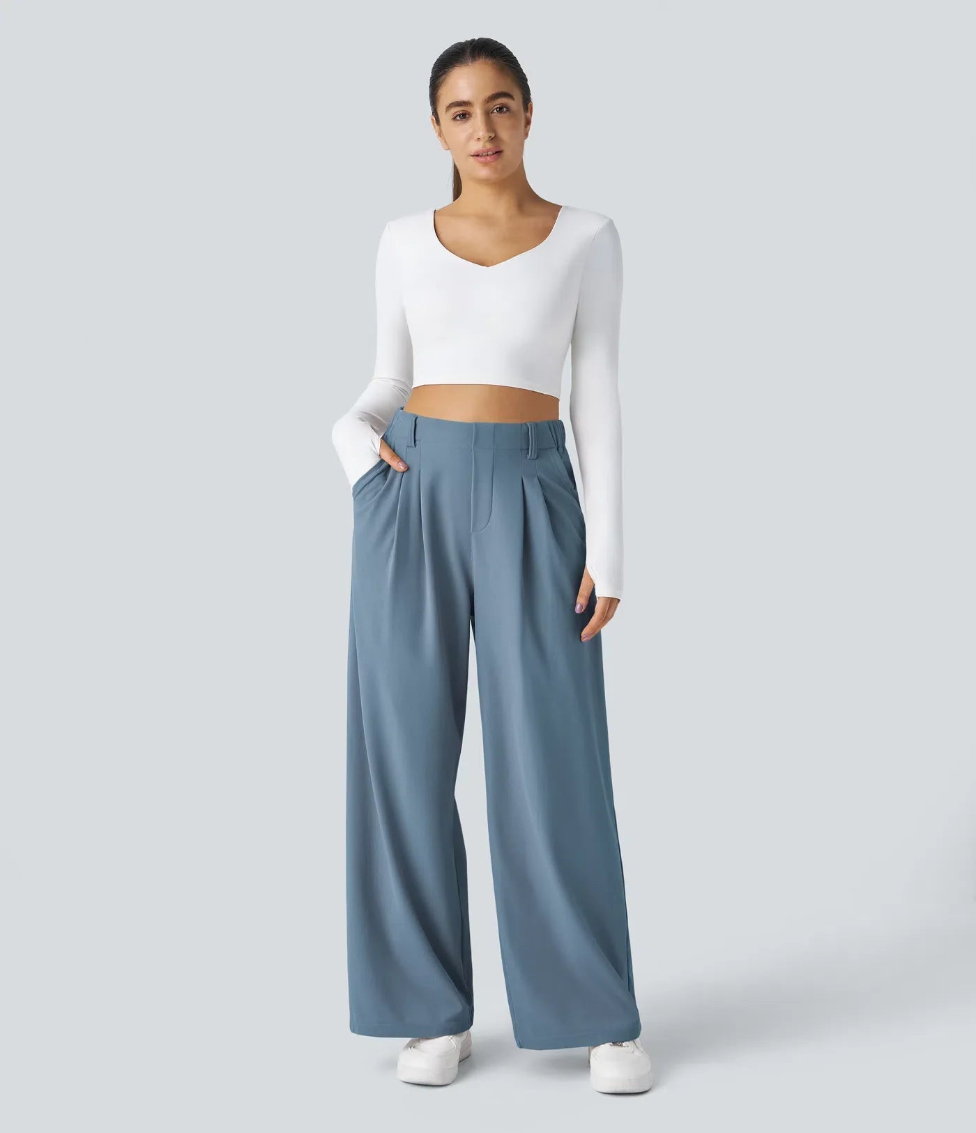 Haurelle Flex™ – Stretch High Waist Straight Leg Pants