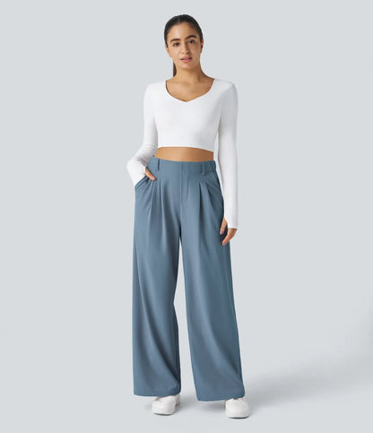 Haurelle Flex™ – Stretch High Waist Straight Leg Pants