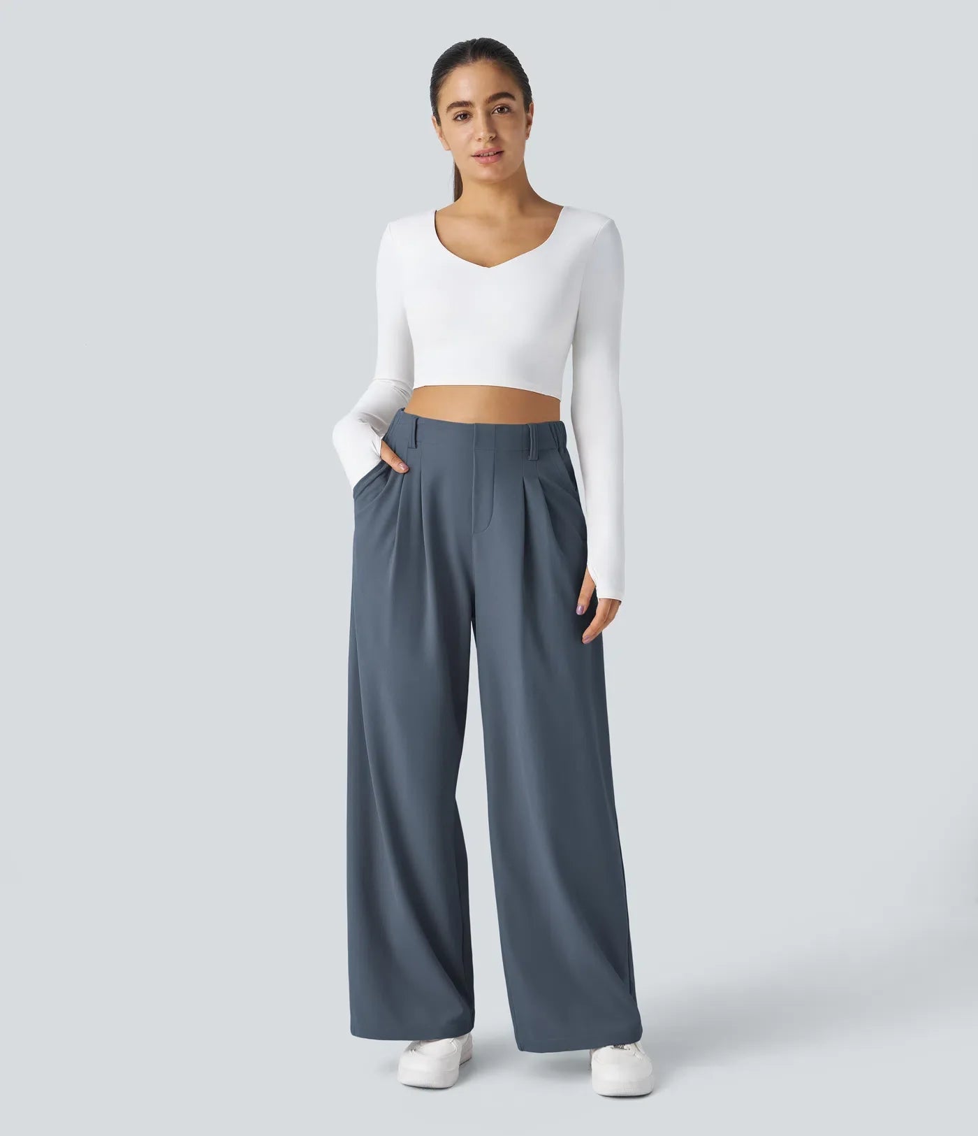 Haurelle Flex™ – Stretch High Waist Straight Leg Pants